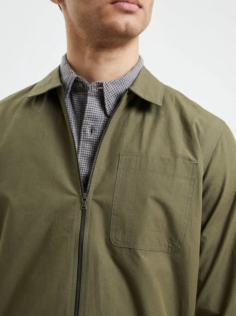 FRENCH CONNECTION Sale | Men's Shirts | Coats & Jackets<Lightweight Zip Through Overshirt IvyGreen