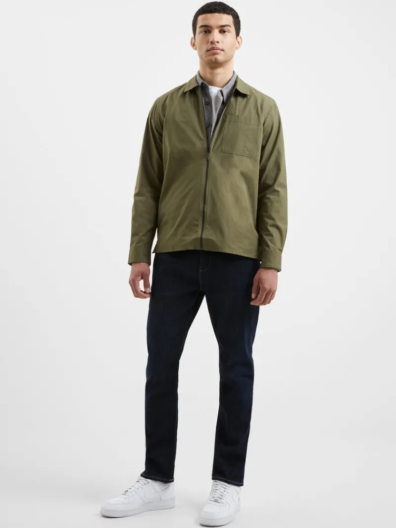 FRENCH CONNECTION Sale | Men's Shirts | Coats & Jackets<Lightweight Zip Through Overshirt IvyGreen