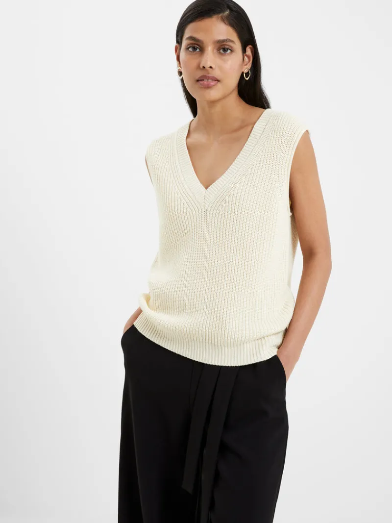 FRENCH CONNECTION Jumpers & Cardigans<Lily Mozart Knit Vest ClassicCream