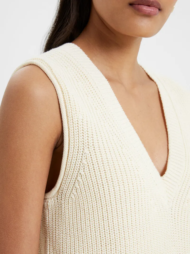FRENCH CONNECTION Jumpers & Cardigans<Lily Mozart Knit Vest ClassicCream