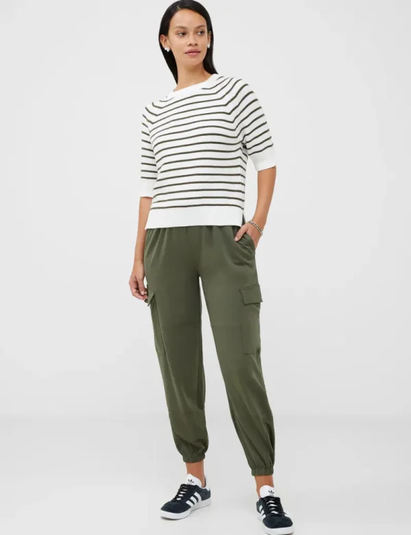FRENCH CONNECTION Jumpers & Cardigans<Lily Mozart Stripe Short Sleeve Jumper SuWhite/OliveNight