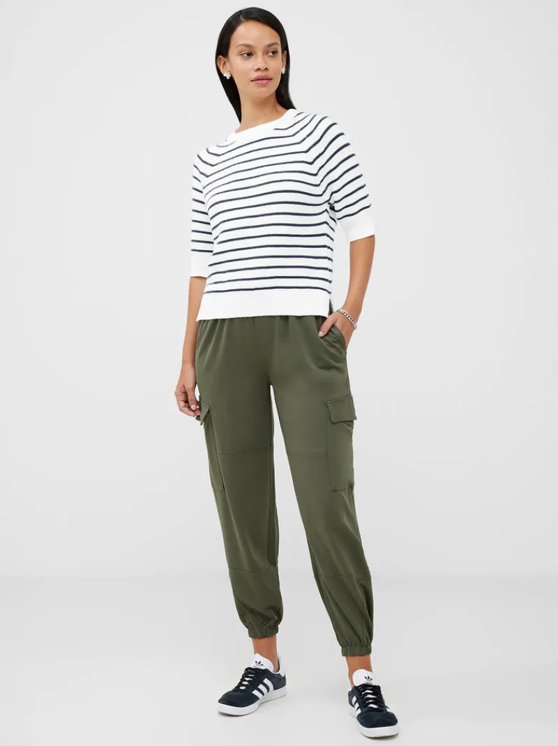 FRENCH CONNECTION Jumpers & Cardigans<Lily Mozart Stripe Short Sleeve Jumper SummerWhite/Utility