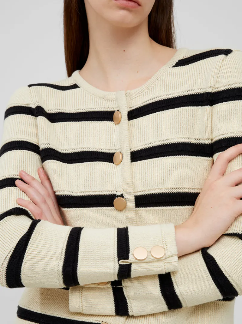 FRENCH CONNECTION Jumpers & Cardigans<Marloe Knitted Coatigan ClassicCream/Black