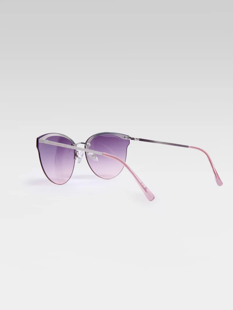 FRENCH CONNECTION Sunglasses<Metal Cat Eye Rimless Sunglass Purple