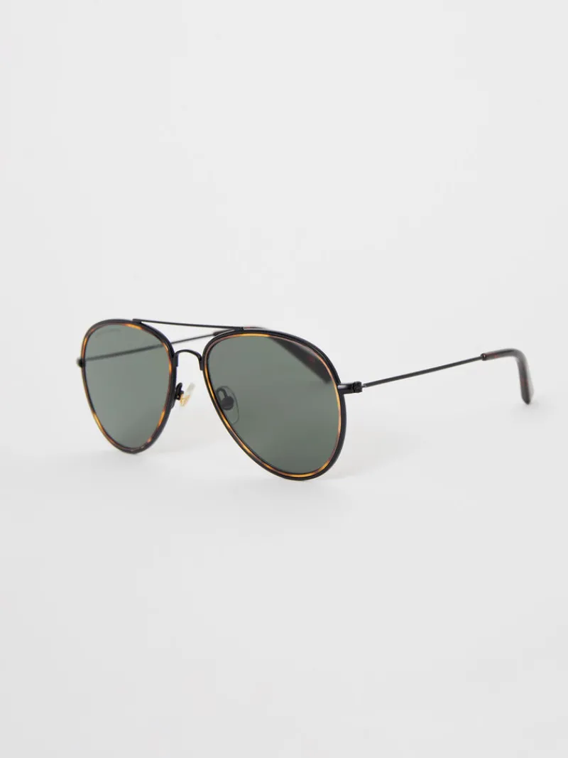 FRENCH CONNECTION Sunglasses<Metal D-Frame Rim Detailed Sunglasses Tort