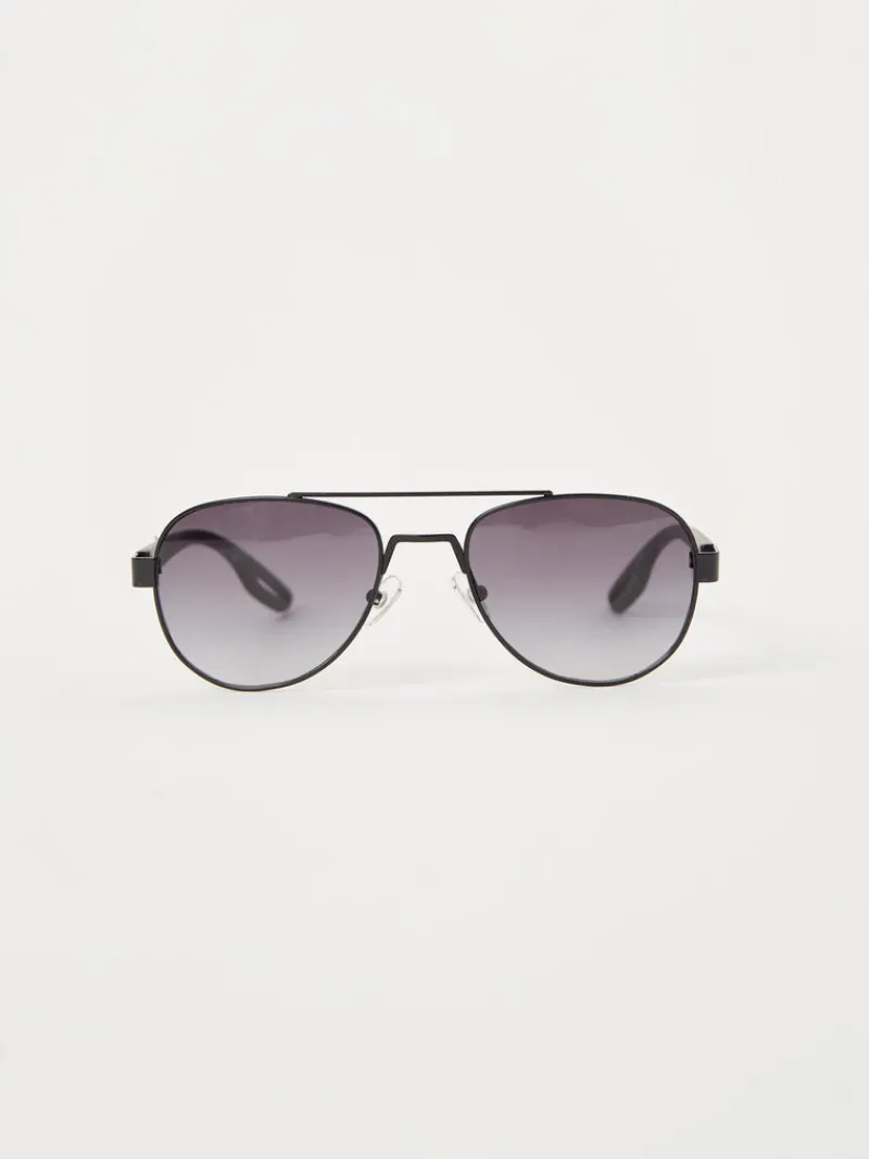 FRENCH CONNECTION Sunglasses<Metal D-Frame Sunglasses Black