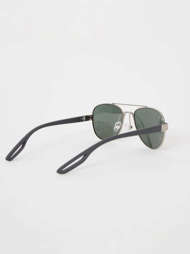 FRENCH CONNECTION Sunglasses<Metal D-Frame Sunglasses Silver