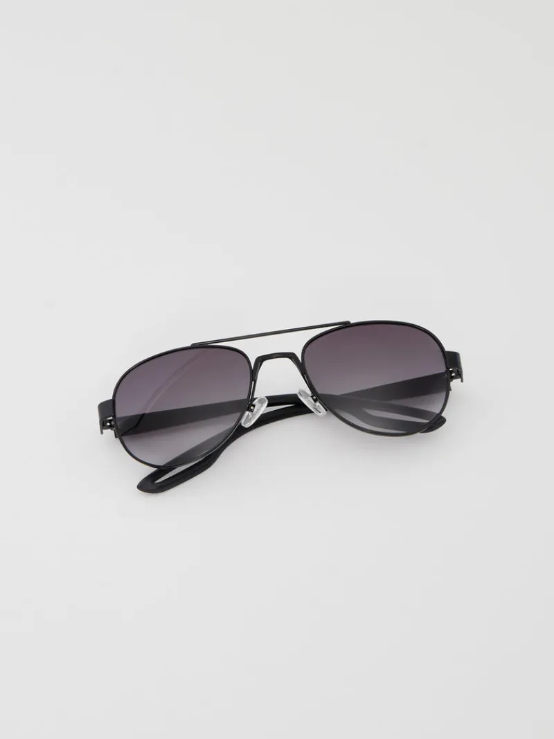 FRENCH CONNECTION Sunglasses<Metal D-Frame Sunglasses Black