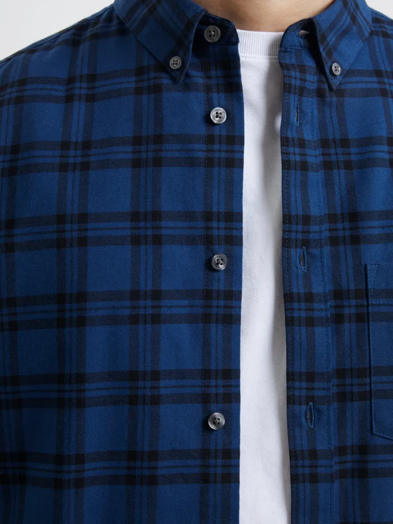 FRENCH CONNECTION Men's Shirts<Mid Check Long Sleeve Shirt Teal