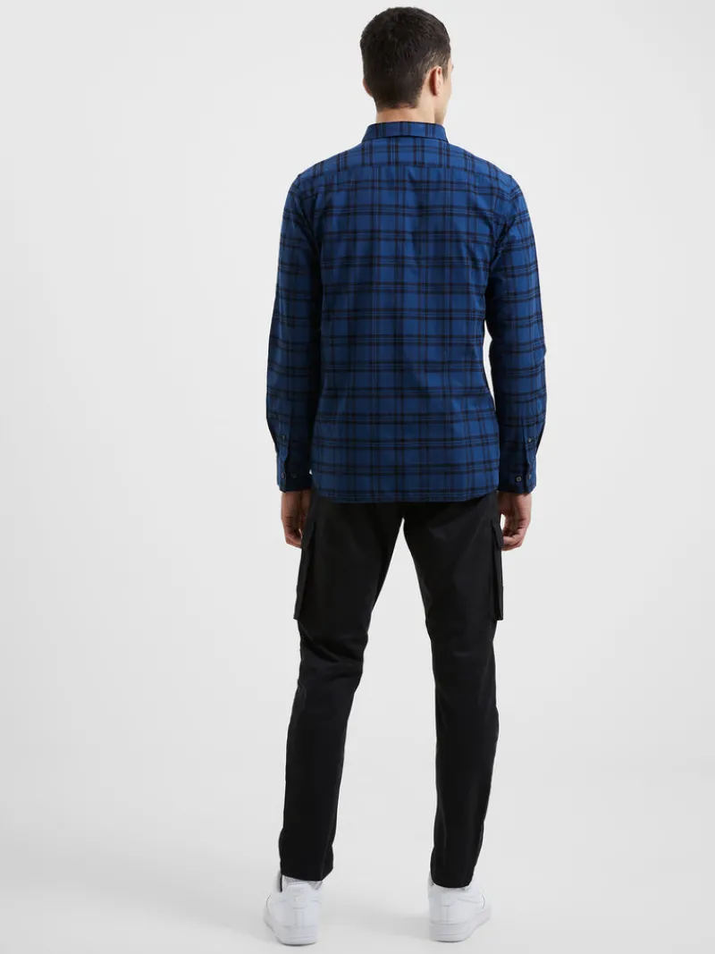FRENCH CONNECTION Men's Shirts<Mid Check Long Sleeve Shirt Teal