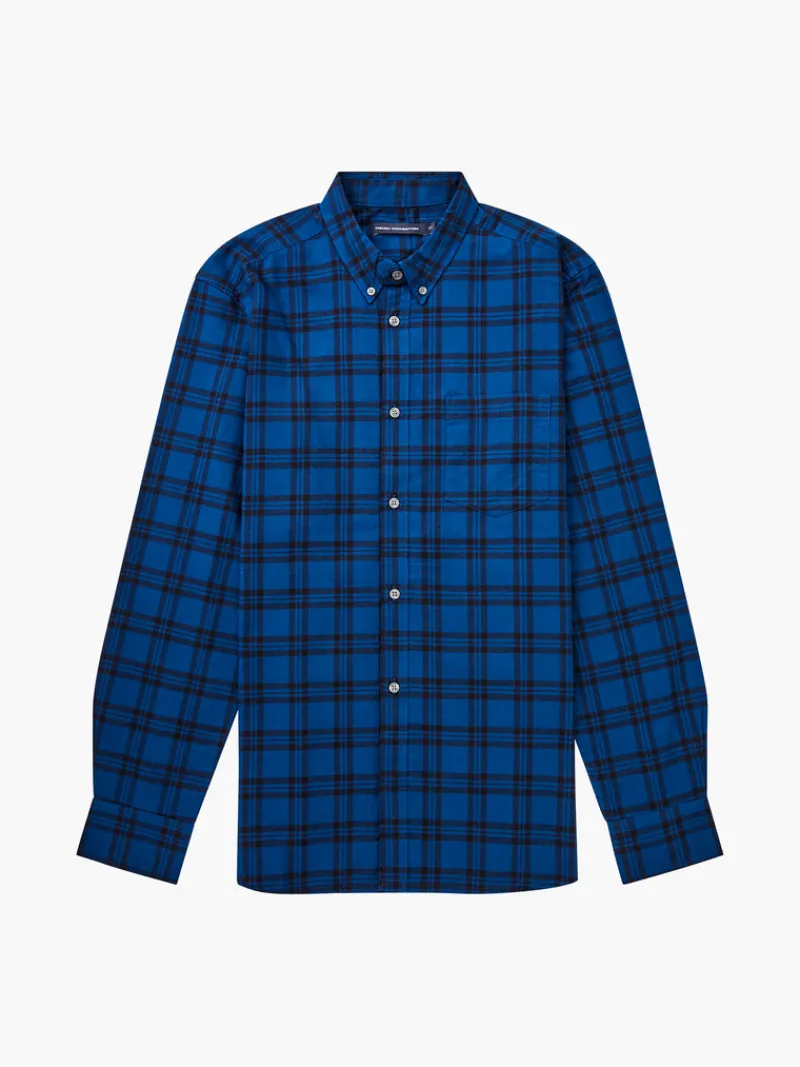 FRENCH CONNECTION Men's Shirts<Mid Check Long Sleeve Shirt Teal