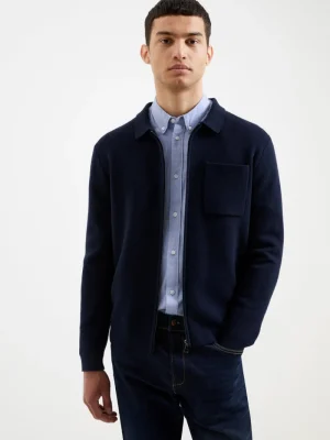 FRENCH CONNECTION Sale<Milano Knitted Zip Through Shirt DarkNavy