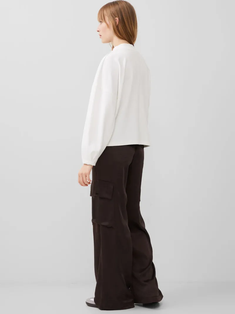 FRENCH CONNECTION Tops<Ottoman Long Sleeve Jersey Top WinterWhite