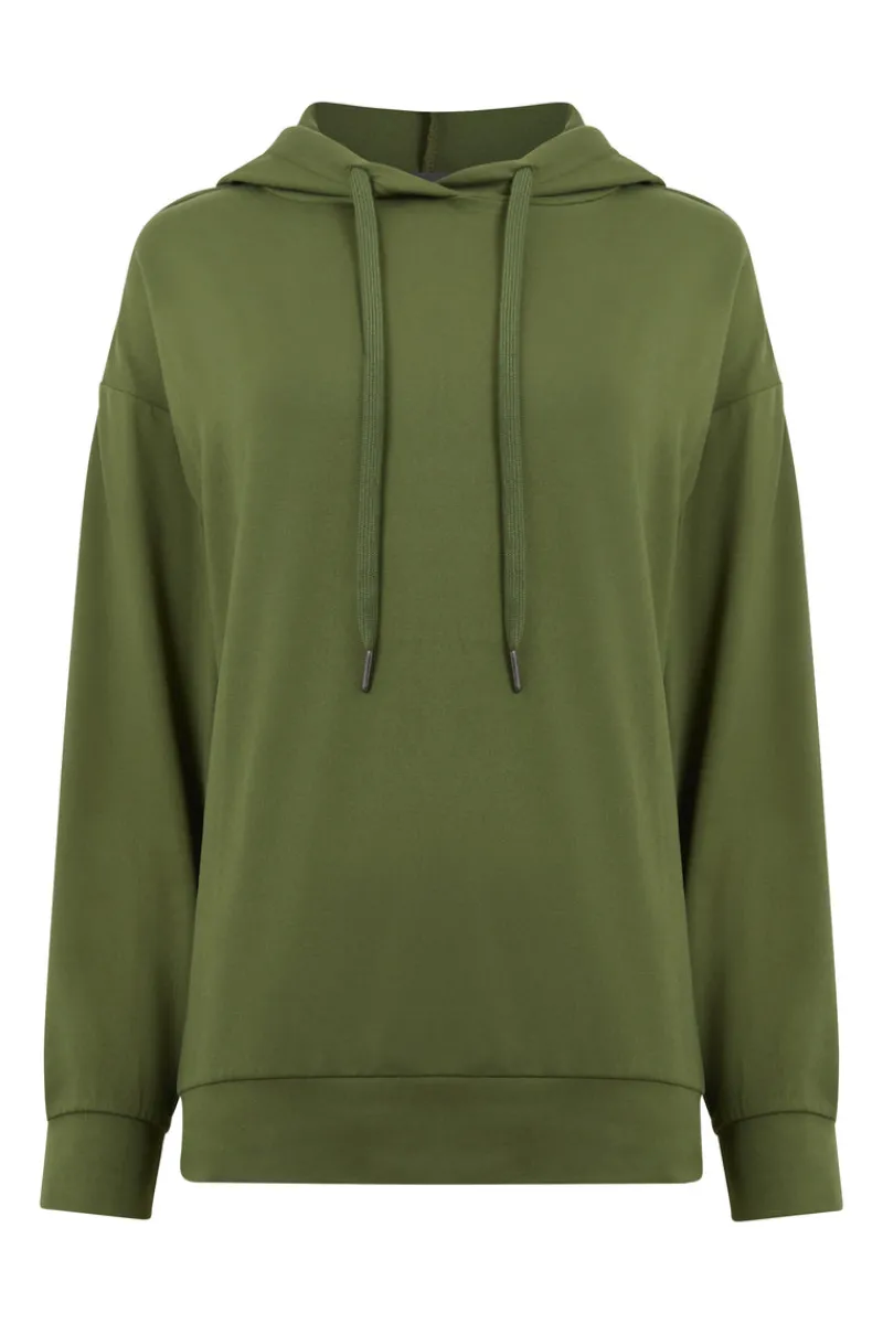 FRENCH CONNECTION Hoodies & Sweatshirts<Overhead Formal Hooded Sweatshirt Olive