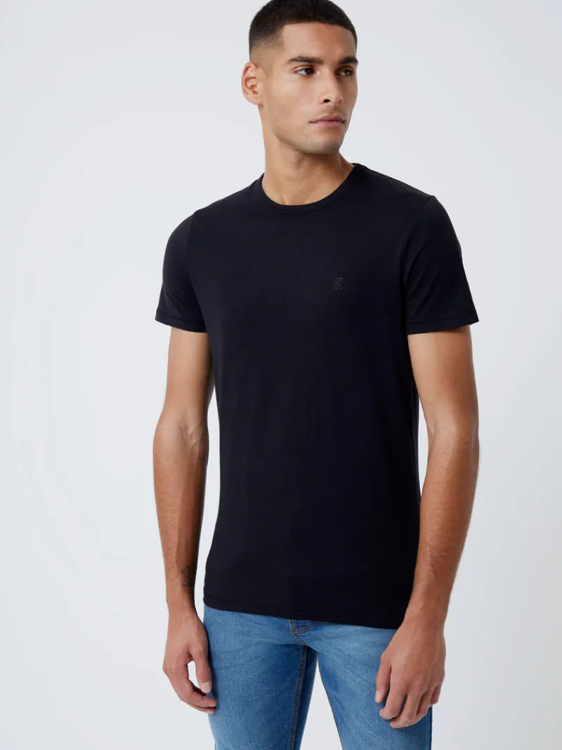FRENCH CONNECTION T-Shirts & Polo Shirts<2 Pack Crew Neck T-Shirts Black/White