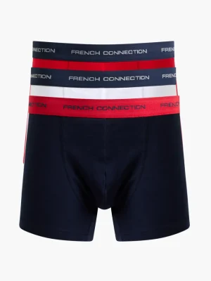 FRENCH CONNECTION Underwear & Socks<3 Pack Boxers White/Red/Navy