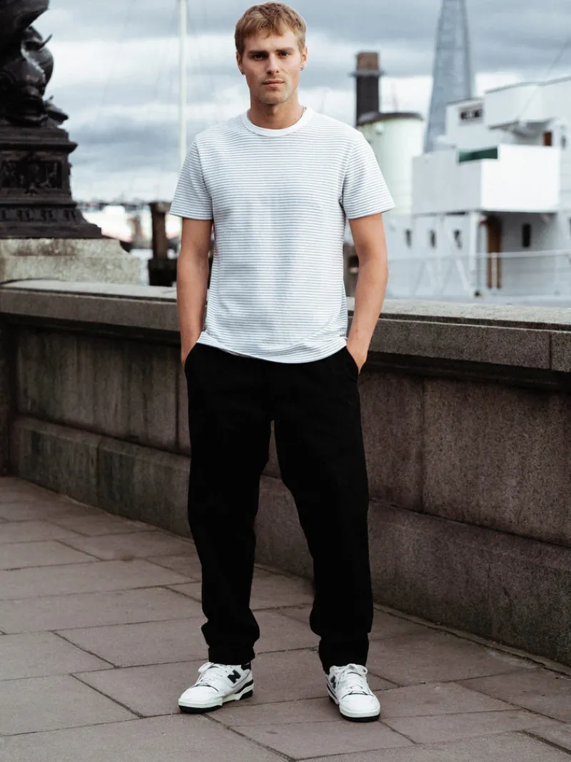 FRENCH CONNECTION Men's Trousers<Peached Cotton Straight Leg Trousers BlackOnyx