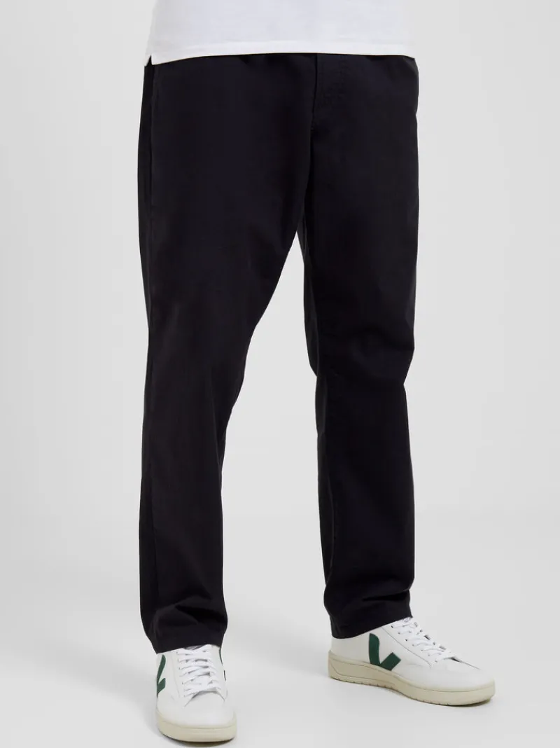 FRENCH CONNECTION Men's Trousers<Peached Cotton Straight Leg Trousers BlackOnyx