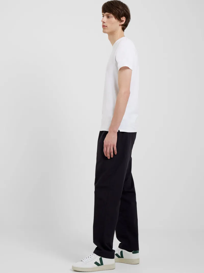FRENCH CONNECTION Men's Trousers<Peached Cotton Straight Leg Trousers BlackOnyx