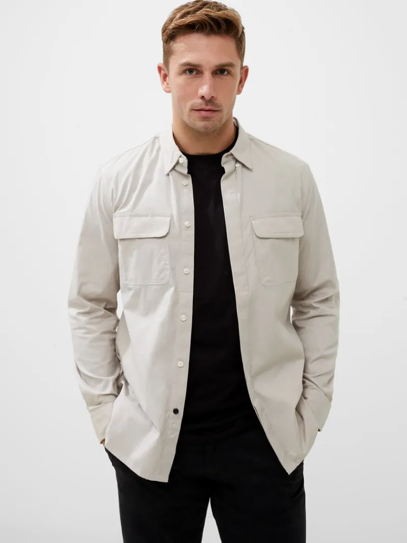 FRENCH CONNECTION Sale | Men's Shirts<2 Pocket Cotton Overshirt SolidStone