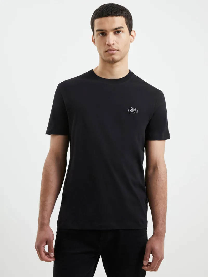 FRENCH CONNECTION T-Shirts & Polo Shirts<Point Embroidered Bike T-Shirt BlackOnyx