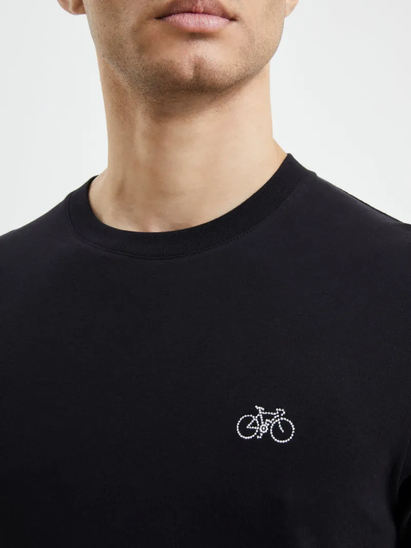 FRENCH CONNECTION T-Shirts & Polo Shirts<Point Embroidered Bike T-Shirt BlackOnyx