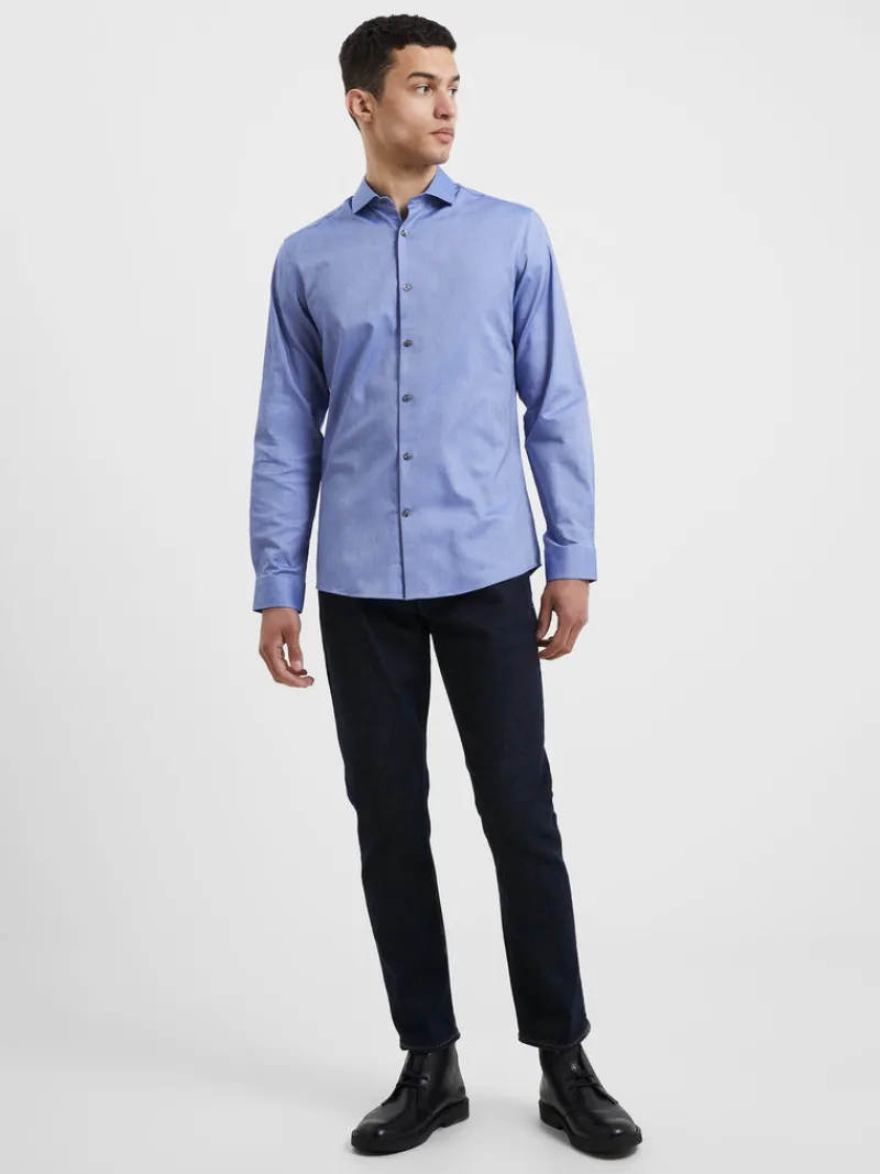 FRENCH CONNECTION Men's Shirts<Premium Oxford Long Sleeve Shirt Blue