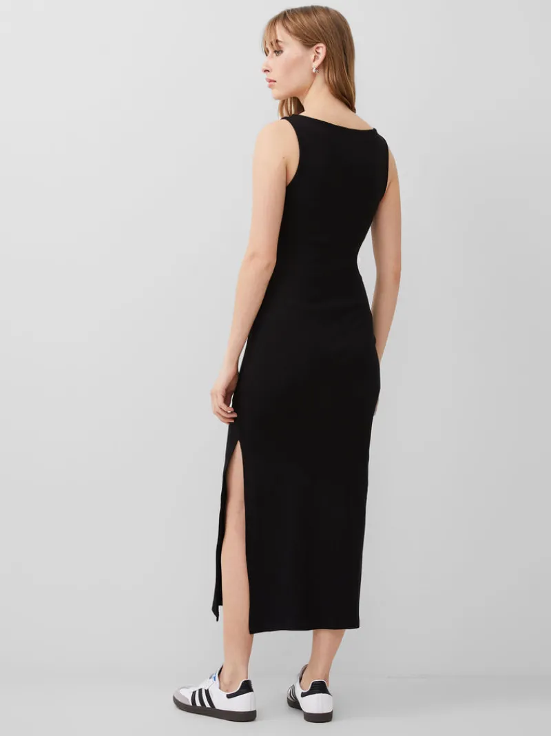 FRENCH CONNECTION Day Dresses | Midi Dresses | Black Dresses | Dresses<Rassia Cotton Slash Neck Midaxi Dress Black