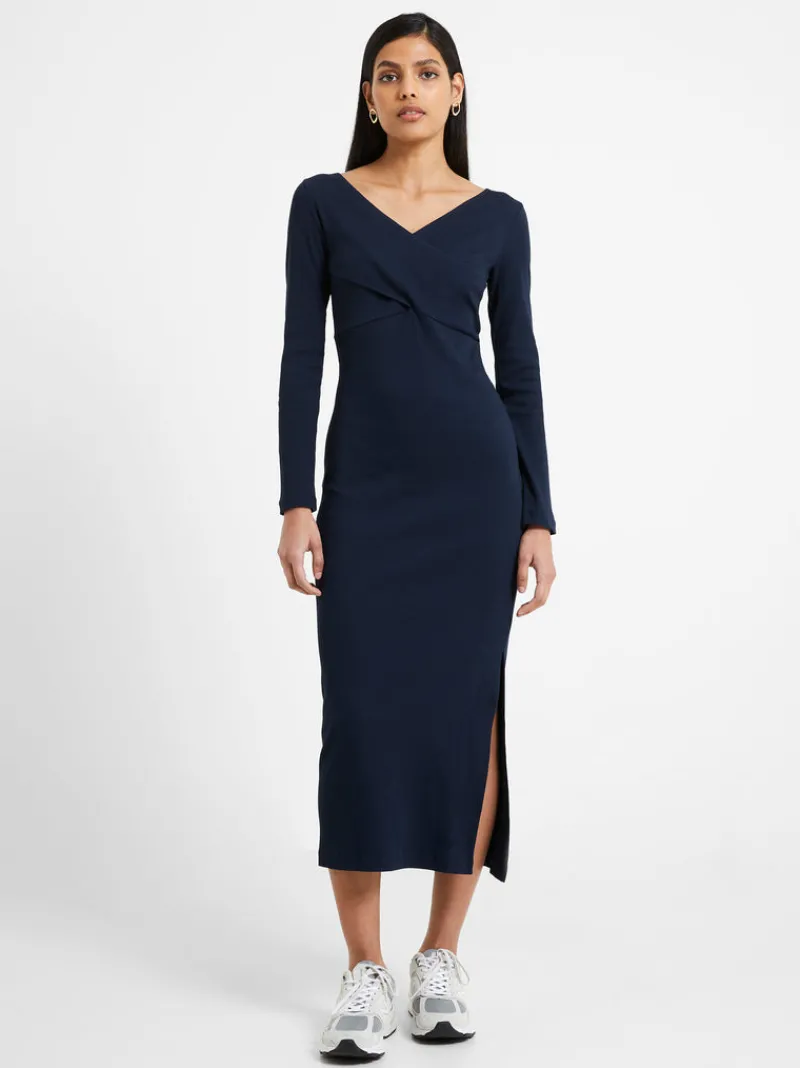 FRENCH CONNECTION Day Dresses<Rassia Rib Crossover Dress Marine