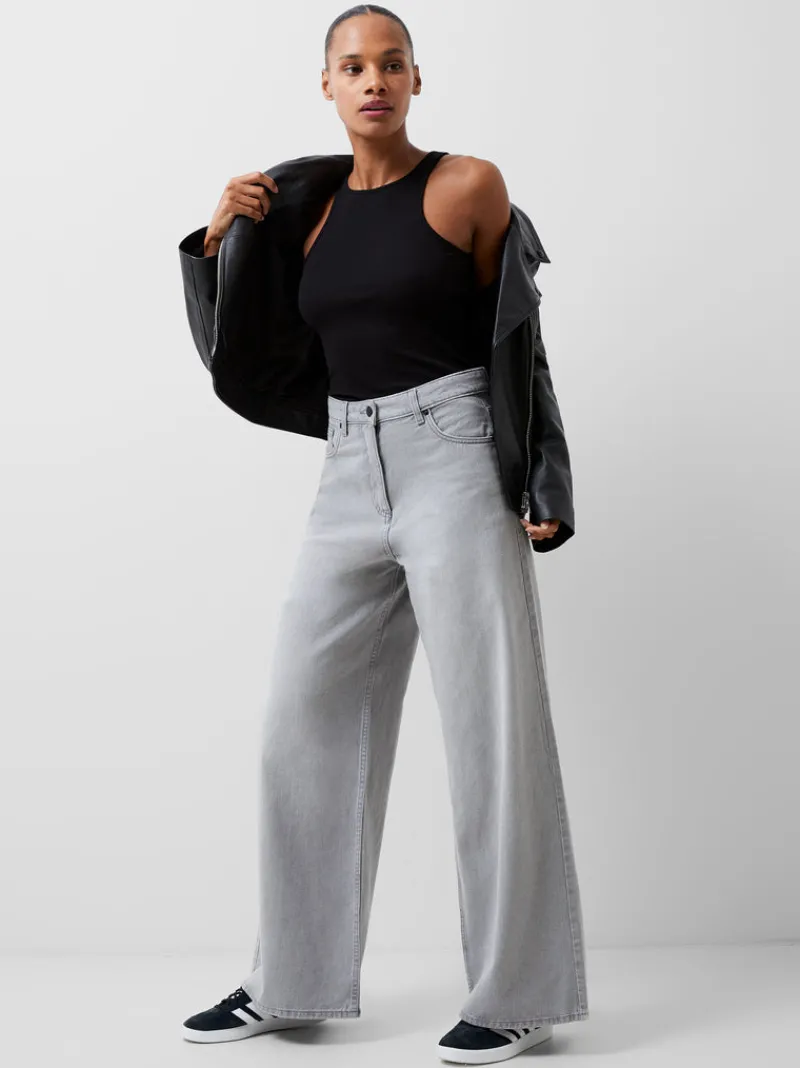 FRENCH CONNECTION Tops<Rassia Sheryle Ribbed Tank Top Black