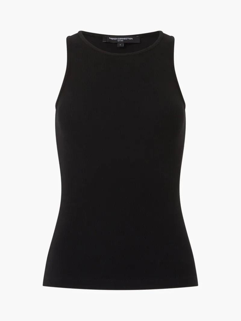 FRENCH CONNECTION Tops<Rassia Sheryle Ribbed Tank Top Black