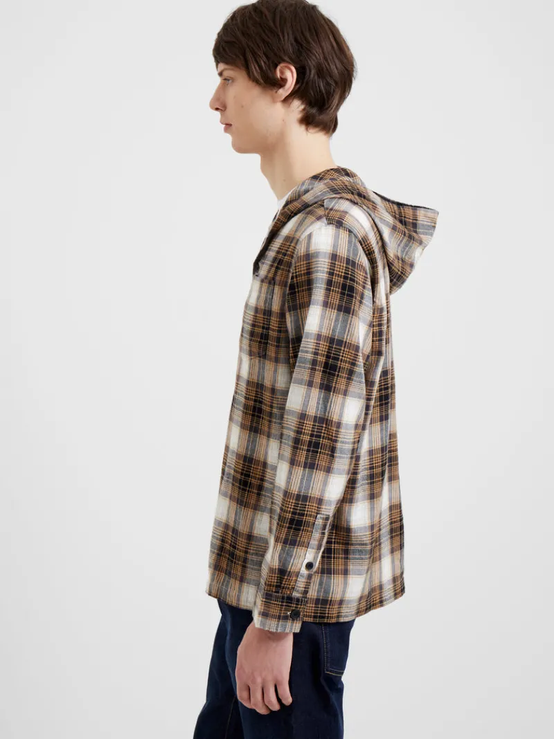 FRENCH CONNECTION Men's Shirts<Relaxed Hooded Check Shirt KangarooMulti