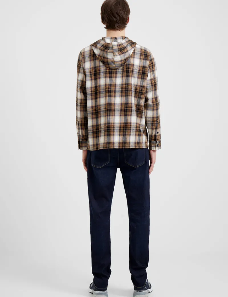 FRENCH CONNECTION Men's Shirts<Relaxed Hooded Check Shirt KangarooMulti