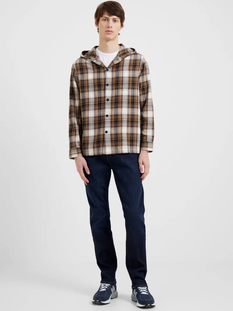 FRENCH CONNECTION Men's Shirts<Relaxed Hooded Check Shirt KangarooMulti