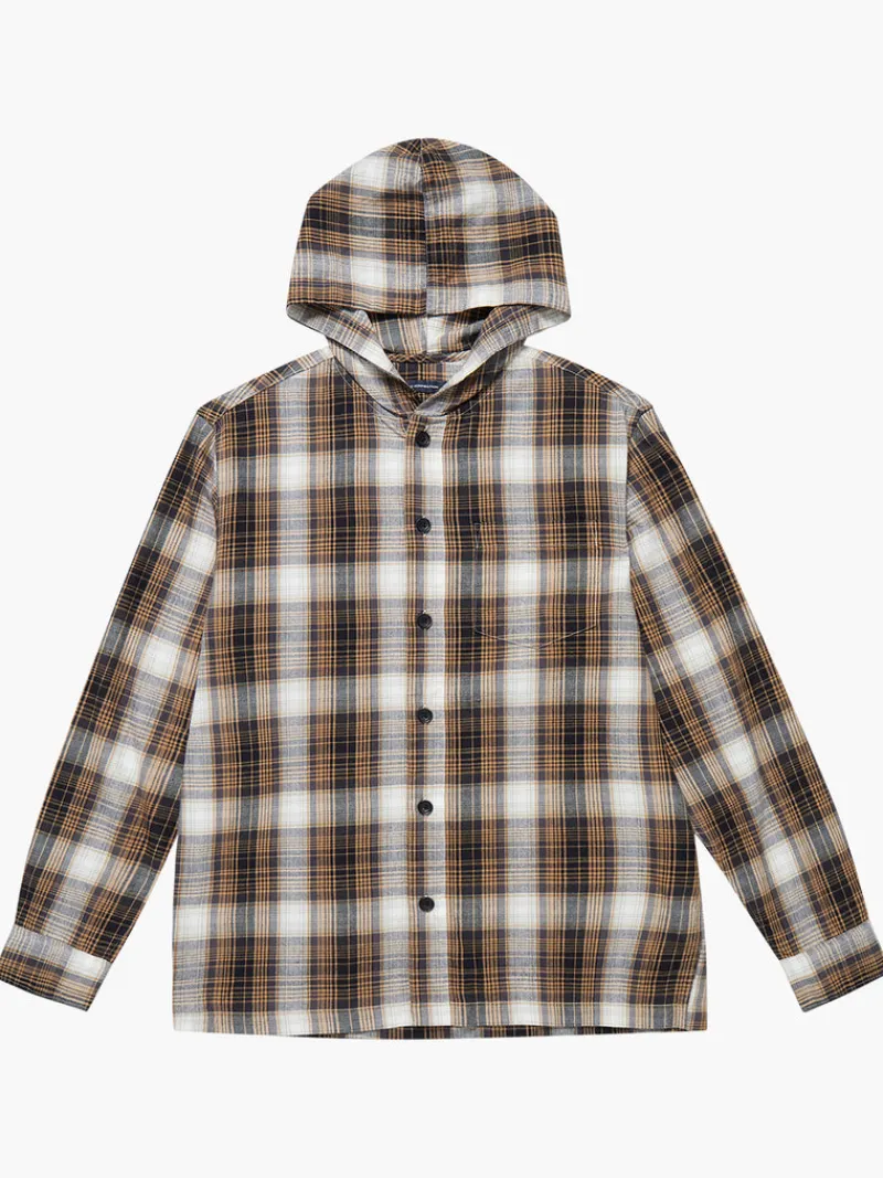 FRENCH CONNECTION Men's Shirts<Relaxed Hooded Check Shirt KangarooMulti