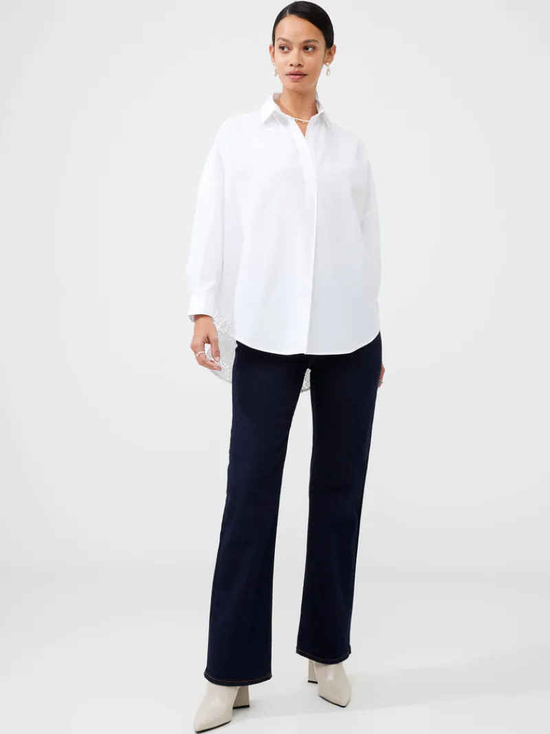FRENCH CONNECTION Women's Shirts | Tops<Rhodes Anglaise Popover Shirt LinenWhite