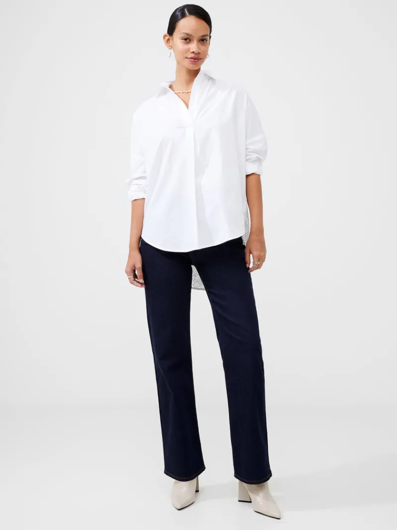 FRENCH CONNECTION Women's Shirts | Tops<Rhodes Anglaise Popover Shirt LinenWhite