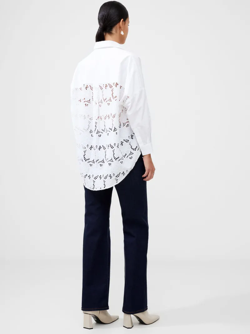 FRENCH CONNECTION Women's Shirts | Tops<Rhodes Anglaise Popover Shirt LinenWhite
