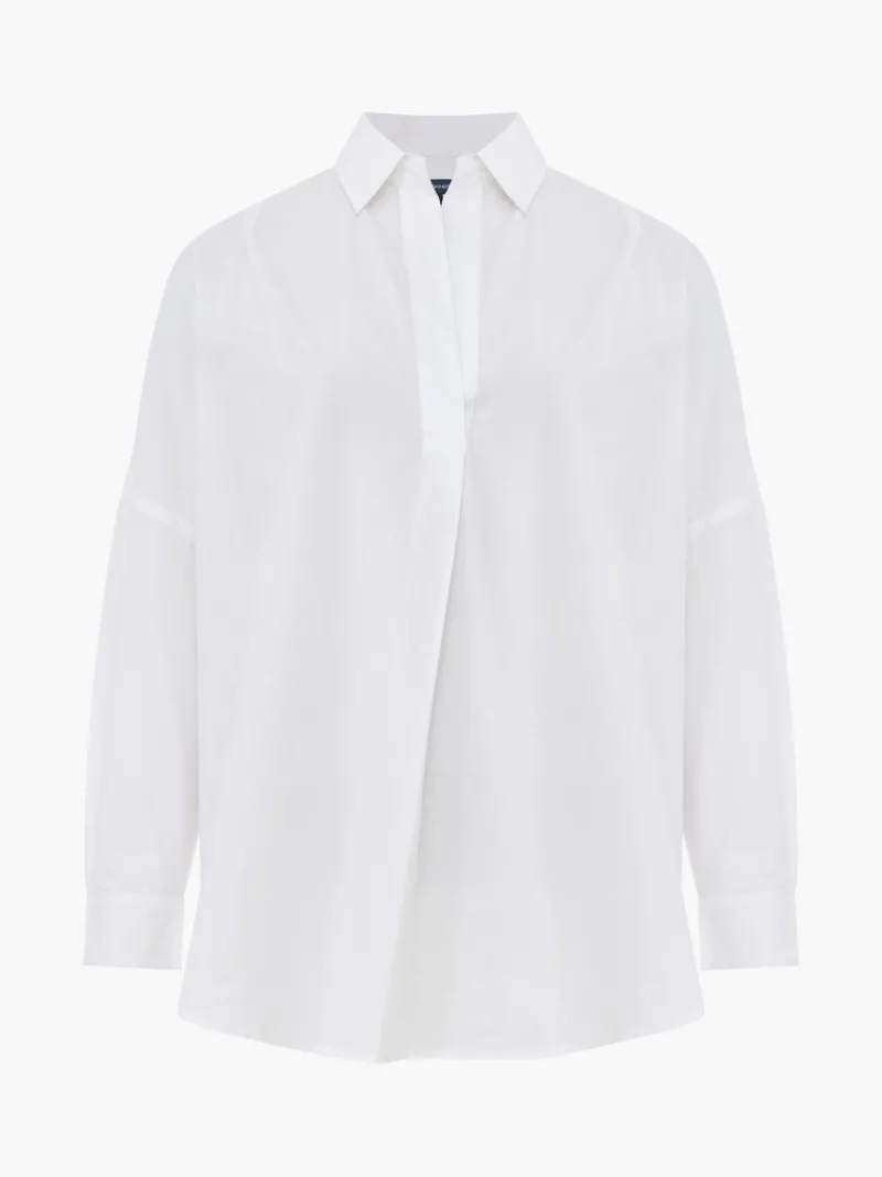 FRENCH CONNECTION Women's Shirts | Tops<Rhodes Anglaise Popover Shirt LinenWhite