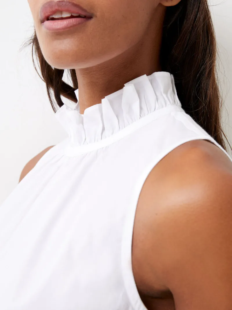 FRENCH CONNECTION Tops<Rhodes Poplin Peplum Top LinenWhite