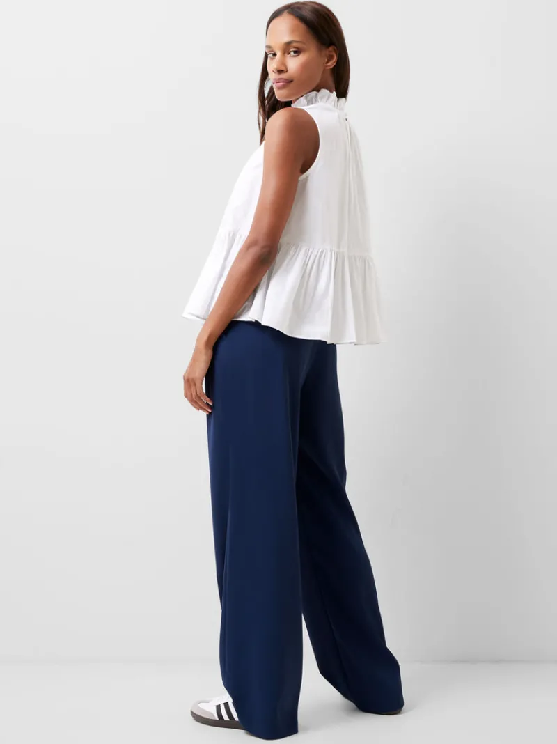 FRENCH CONNECTION Tops<Rhodes Poplin Peplum Top LinenWhite