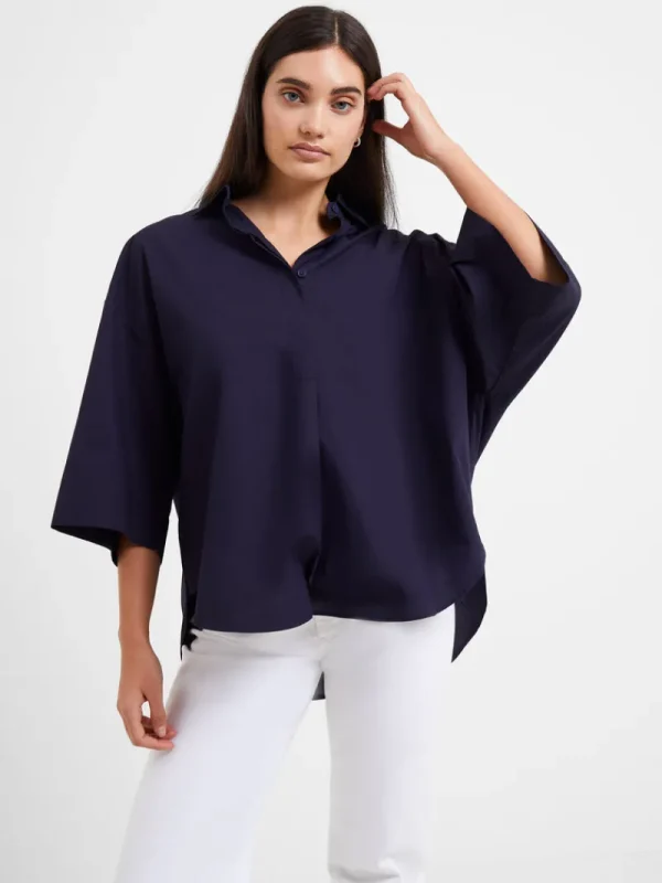 FRENCH CONNECTION Women's Shirts<Rhodes Poplin Popover Shirt MARINE