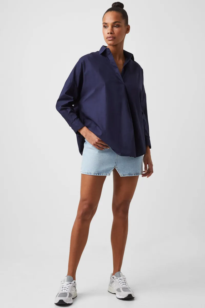 FRENCH CONNECTION Women's Shirts<Rhodes Poplin Popover Shirt Indigo