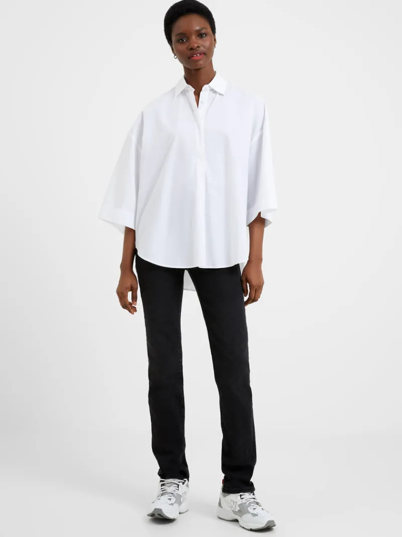 FRENCH CONNECTION Women's Shirts<Rhodes Poplin Popover Shirt LinenWhite