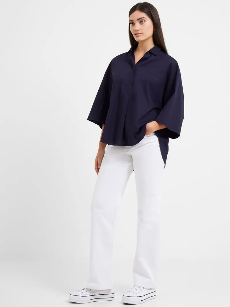 FRENCH CONNECTION Women's Shirts<Rhodes Poplin Popover Shirt MARINE