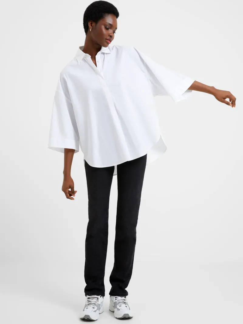 FRENCH CONNECTION Women's Shirts<Rhodes Poplin Popover Shirt LinenWhite