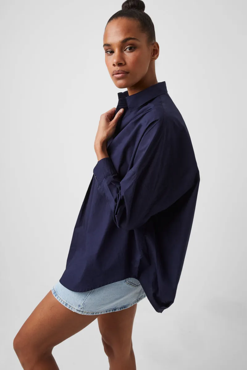 FRENCH CONNECTION Women's Shirts<Rhodes Poplin Popover Shirt Indigo