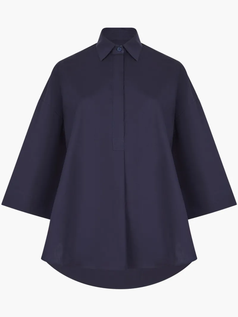 FRENCH CONNECTION Women's Shirts<Rhodes Poplin Popover Shirt MARINE