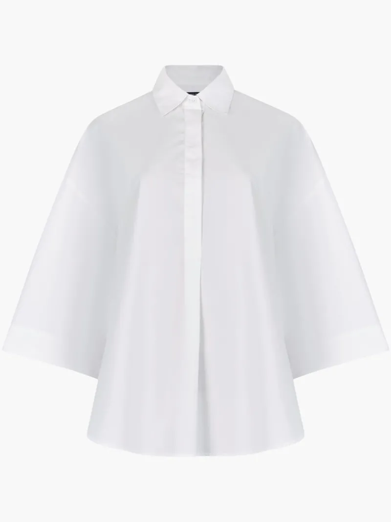FRENCH CONNECTION Women's Shirts<Rhodes Poplin Popover Shirt LinenWhite