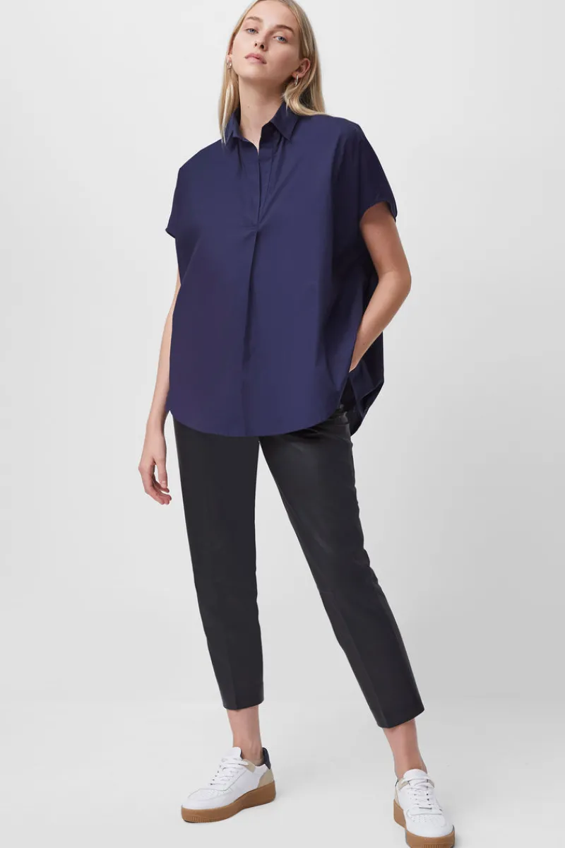 FRENCH CONNECTION Women's Shirts<Rhodes Poplin Sleeveless Popover Shirt Indigo